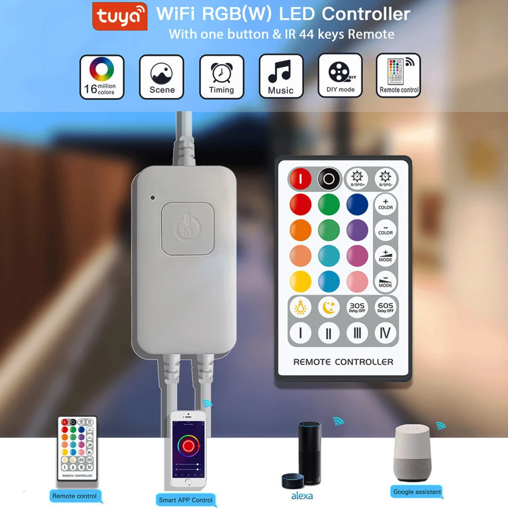 Умный пульт дистанционного управления RGB RGBW с Wi-Fi 28 клавиш совместим со