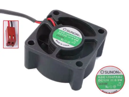 

SUNON KDE1204PKB2 DC 12 В 0,9 Вт 2-проводной 40x40x20 мм вентилятор охлаждения сервера