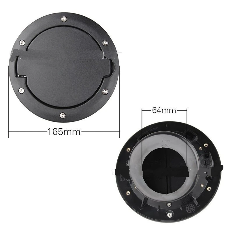 Jeep 07-16 Jeep Wrangler крышка из алюминиевого сплава черная двухдверная четырехдверная общая крышка топливного бака