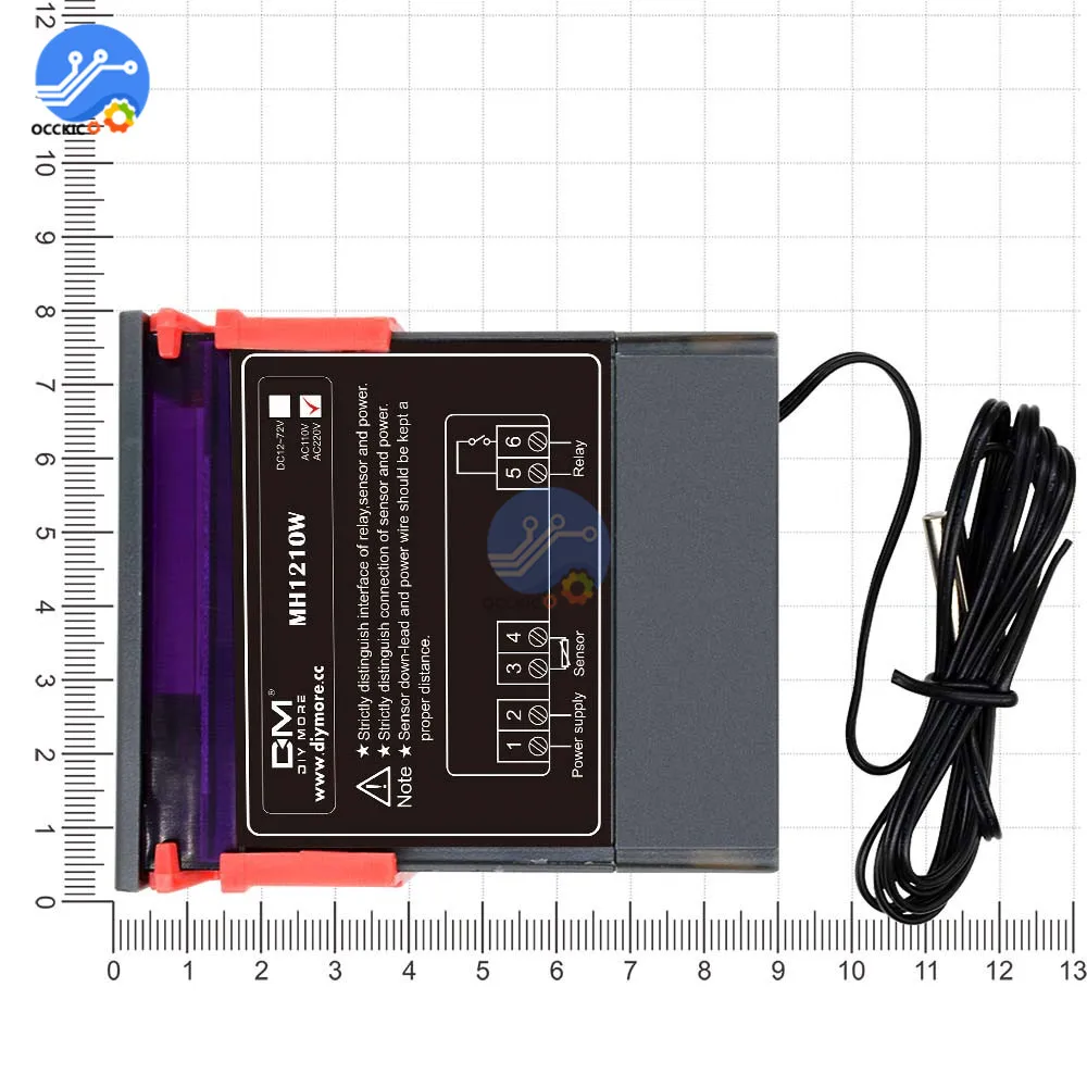 MH1210W 90-250V 10A 220V Цифровой термостат контроль температуры ler-50~ 110 градусов Цельсия нагрев охлаждающий инкубатор контроль NTC датчик