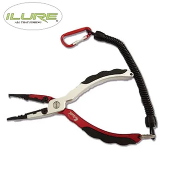 

Aluminum Alloy Fishing pliers Split Ring Rope Rubber handle Non-slip Trimming