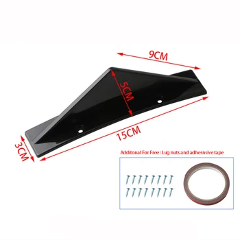 Accessori Auto Spoiler Posteriore a Pinna di Squalo Splitter Spoiler in ABS Protezione Telaio Kit Copertura Diffusore Posteriore Spoiler