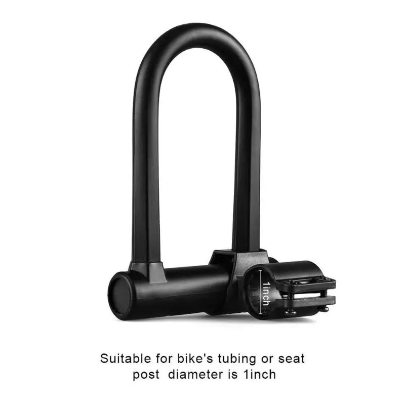 Bike Bicycle Lock Steel Anti-Theft Anti Hydraulic Shear U Shape Steel Cable Keys Bicycle Security Lock Bicycle Part Chain Lock