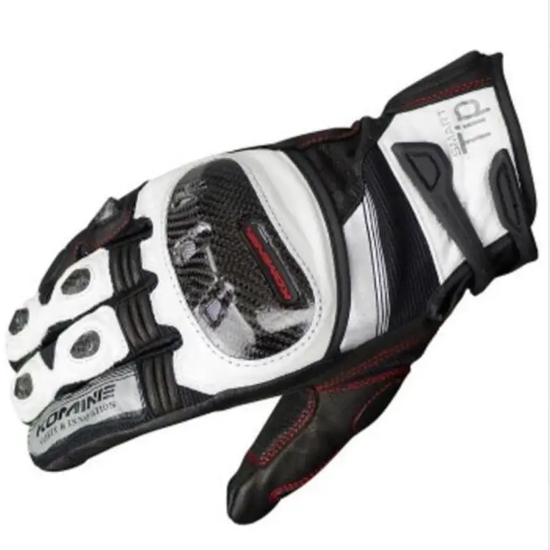 KOMINE GK193 Мотоциклетные Перчатки из углеродного волокна кожаные дышащие 3D перчатки для верховой езды 3 цвета
