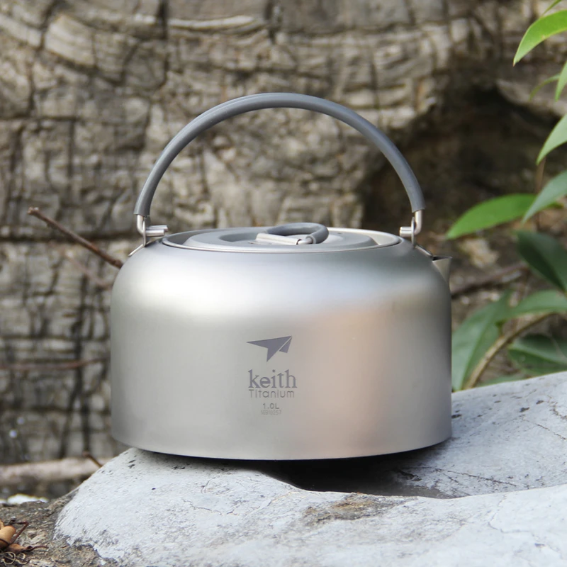 Camping Rice Cooker Kettle Camping Picnic Cookware Titanium