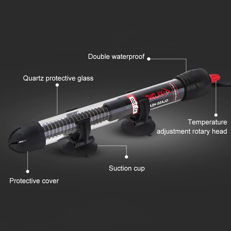 Аквариумный нагревательный стержень Автоматический Термостат Температурный стеклянный водонагреватель с защитным чехлом аксессуар для аквариума 100 Вт 200 Вт 300 Вт