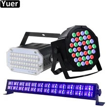 36x3W LED plat Par RGBW stroboscope mur lavage lumière scène faisceau lampe DMX512 musique contrôle Flash pour DJ Disco fête barre lumineuse Led Par