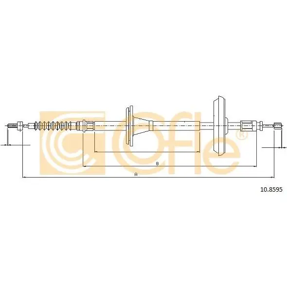 Трос стояночного тормоза SAAB: 9-3 02- 1932/1728 mm COFLE 10.859
