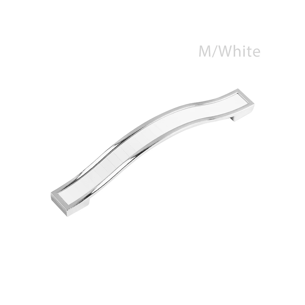 white-128mm 1 шт кухонное украшение для дома современный Алмазный кристалл ящик шкаф для ювелирных изделий круглые ручки для дверей домашние улучшения - Цвет: white-128mm