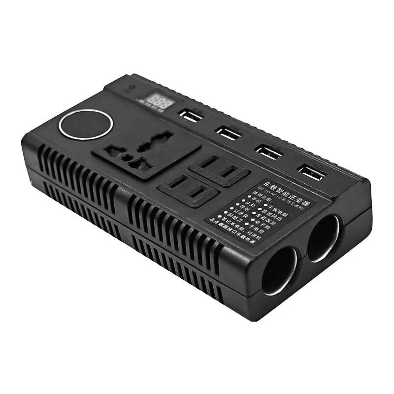 without light SUNYIMA Чистая синусоида Инвертор DC12V 24 В до AC110-220V 120 Вт 5A автомобильный инвертор высокой мощности с фонариком для DIY - Цвет: without light