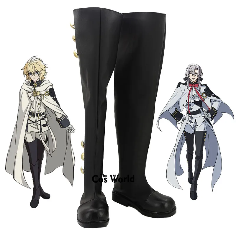 

Owari no Seraph Of The End Ferid Bathory Hyakuya Mikaela Anime Customize Cosplay Flat Shoes Boots