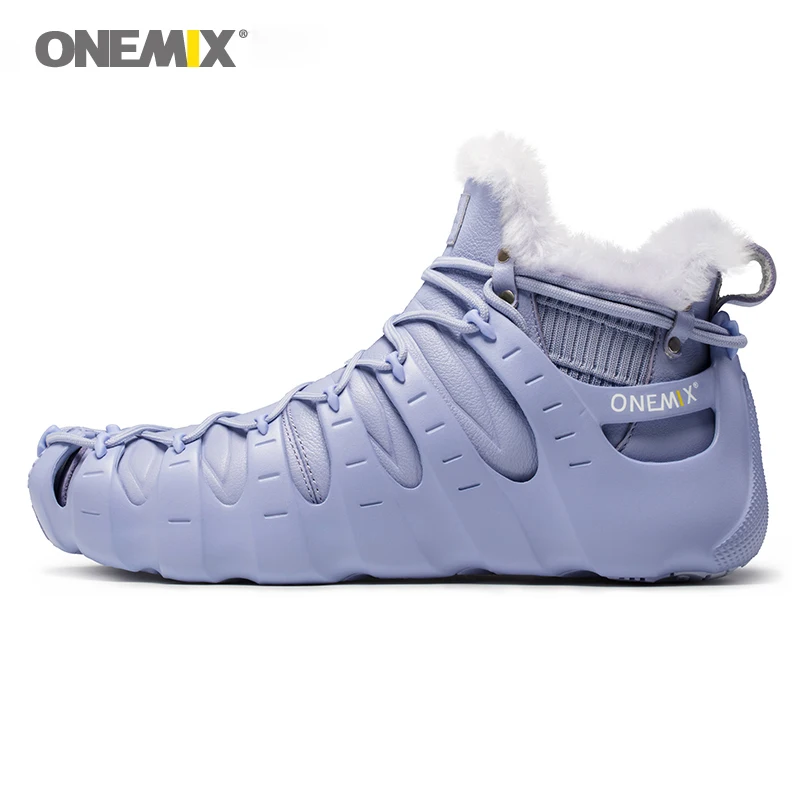 ONEMIX Man Warm Roma Winter Boots All Match Sport Outdoo Outdoor Trekking Shoe No Glue Sneakers Trends Trainers Walking Sneakers