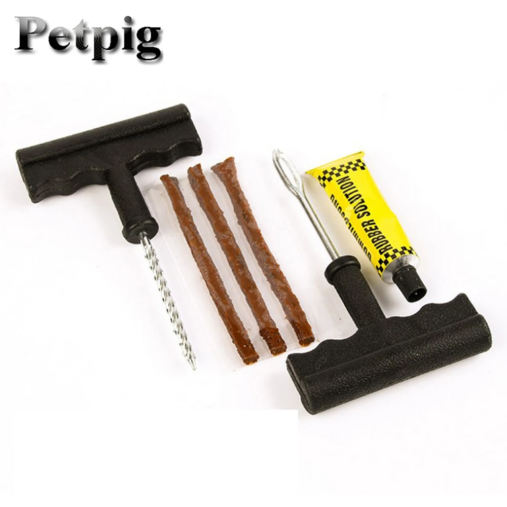 

Automotive Tire Repair Kit Vacuum Tire Motorcycle Fast Tire Repair Strip 6-piece Repair Tool