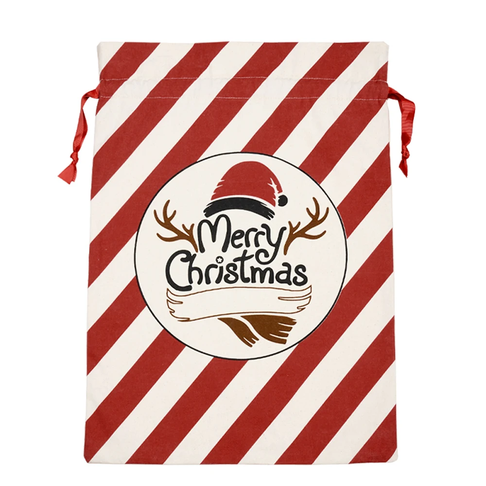 Новое поступление Рождественский подарок мешок на завязках Санта Клаус хлопок хранения конфеты мешок большой UK