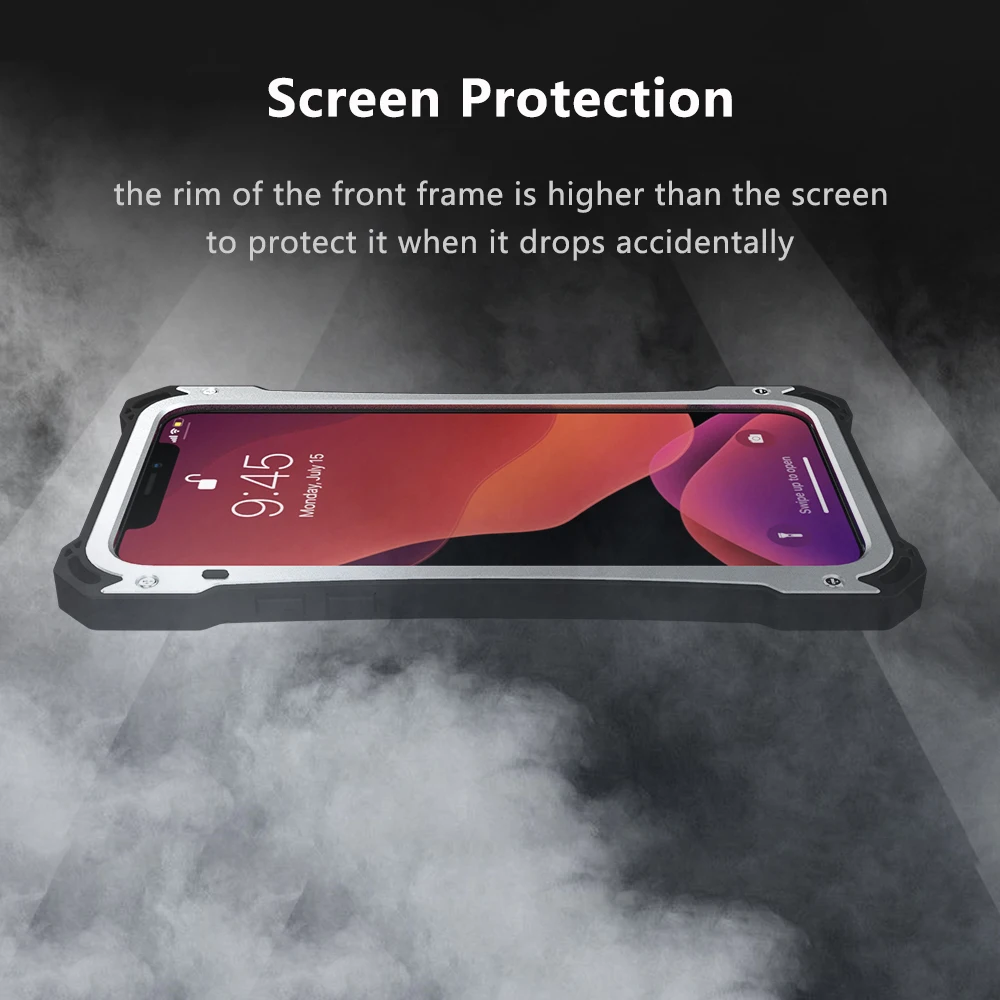 Для iPhone 11 Pro Max чехол Роскошный Алюминиевый сплав ТПУ Гибридный сверхмощный противоударный Броня чехол для телефона iPhone 11 задняя крышка