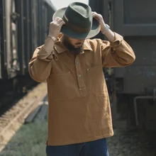 Bronson California Gold Rush джемпер Винтажный Мужской холст/джинсовая Рабочая Рубашка