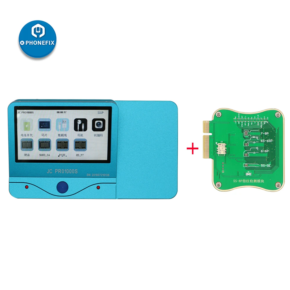 JC Pro1000S JC FPT-1 Fingerprint Testing Module for iPhone 5S-8P Fault Detection Fingerprint Serial Number Read Write Programmer