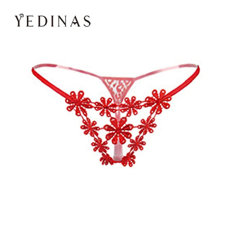 Yedinas элегантные стринги нижнее белье сексуальные танга Sexis прозрачные трусики
