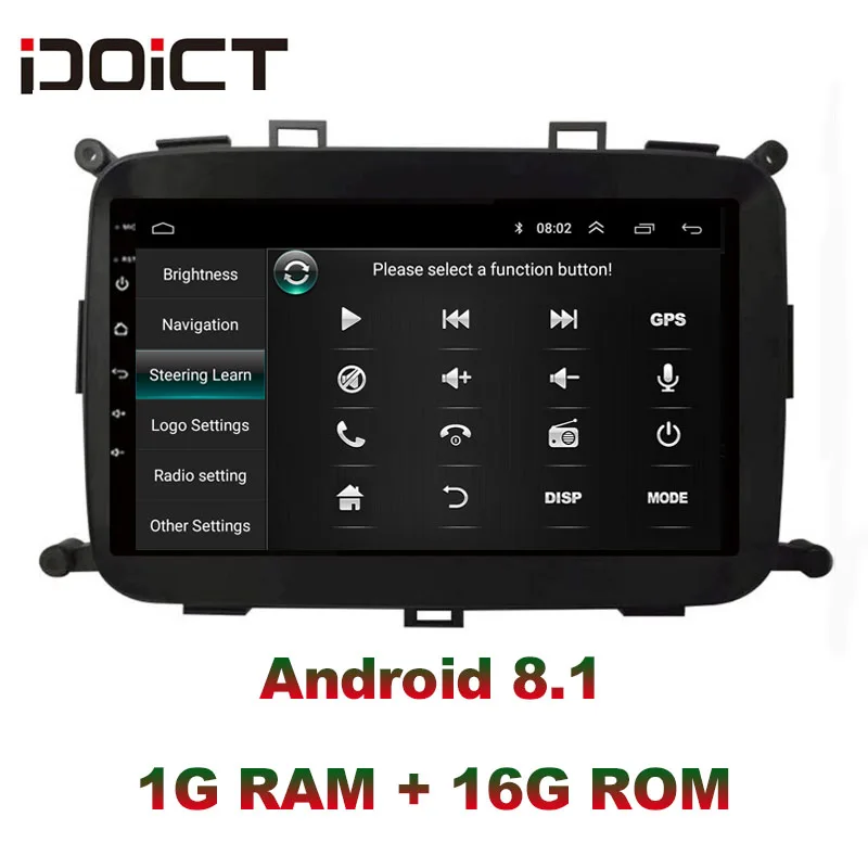 IDOICT Android 8,1 автомобильный dvd-плеер gps навигация Мультимедиа для KIA Carens 2013- радио автомобильная стереосистема Bluetooth wifi