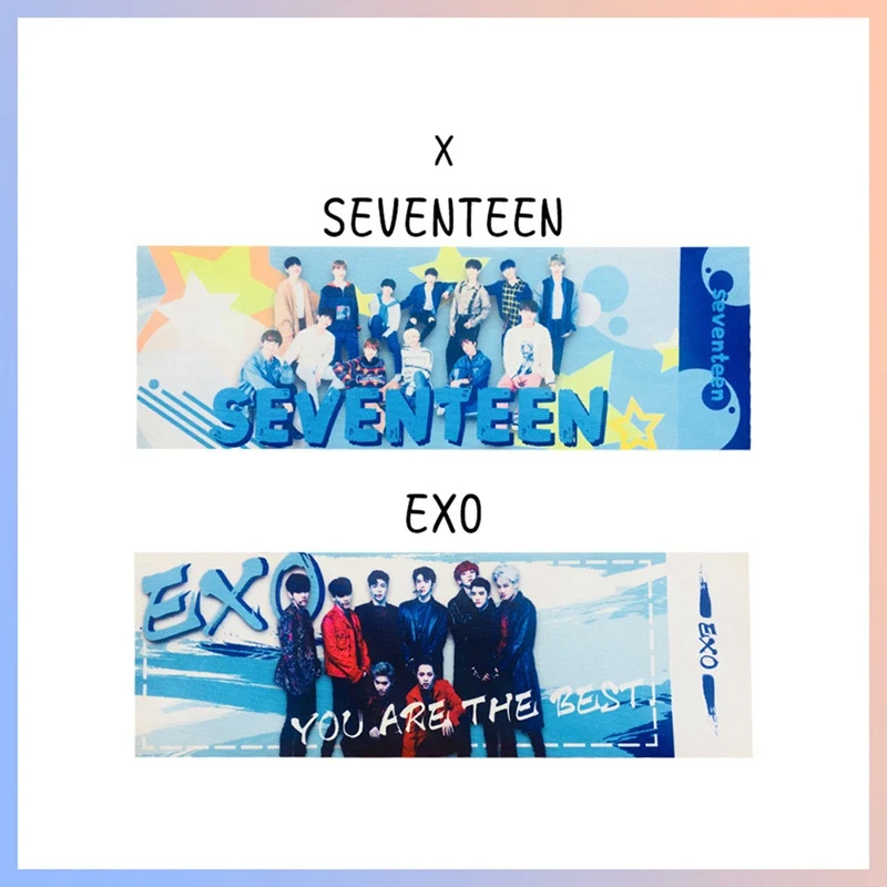 1 Piece Kpop SEVENTEEN EXO GOT7 IKON RED VELVET Concert Support Hand Banner Fabric Hang Up Poster For Fans Collection Gift