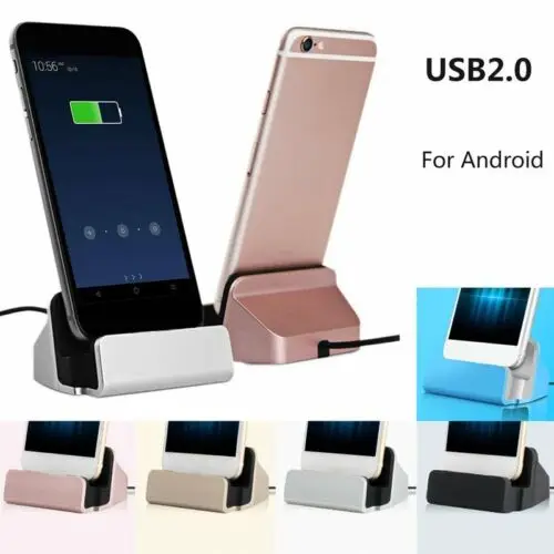 Зарядная док станция с USB 2 0 подставка для быстрой зарядки iPhone Samsung Galaxy A40 A50 A70 Xiaomi Mi