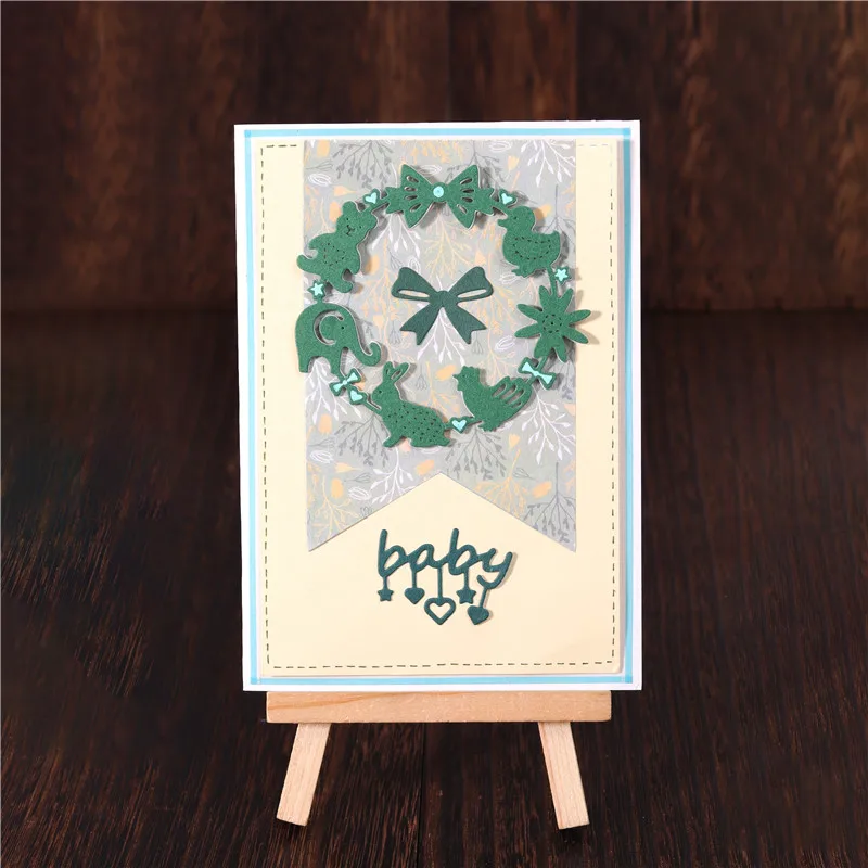 

Naifumodo Baby Border Dies Animal Circle Metal Cutting Dies New Craft Dies Scrapbooking Album Embossing Stencil Die Cut Decor