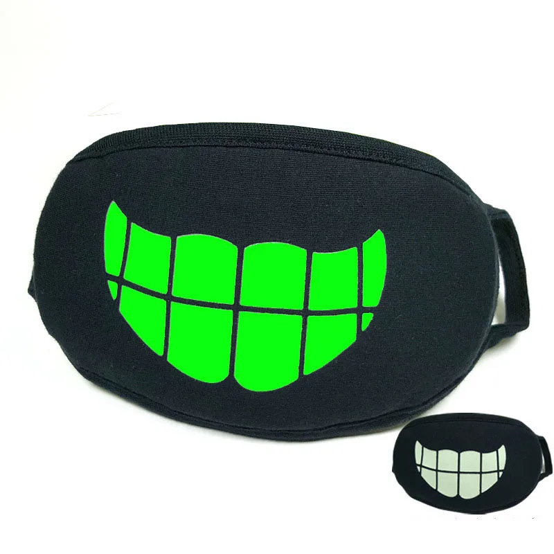 Multi-Style Anime Cartoon Fluorescence in the dark Face Mouth Masks Anti Haze Dust Cotton Dustproof Reusable Mouth Face Mask