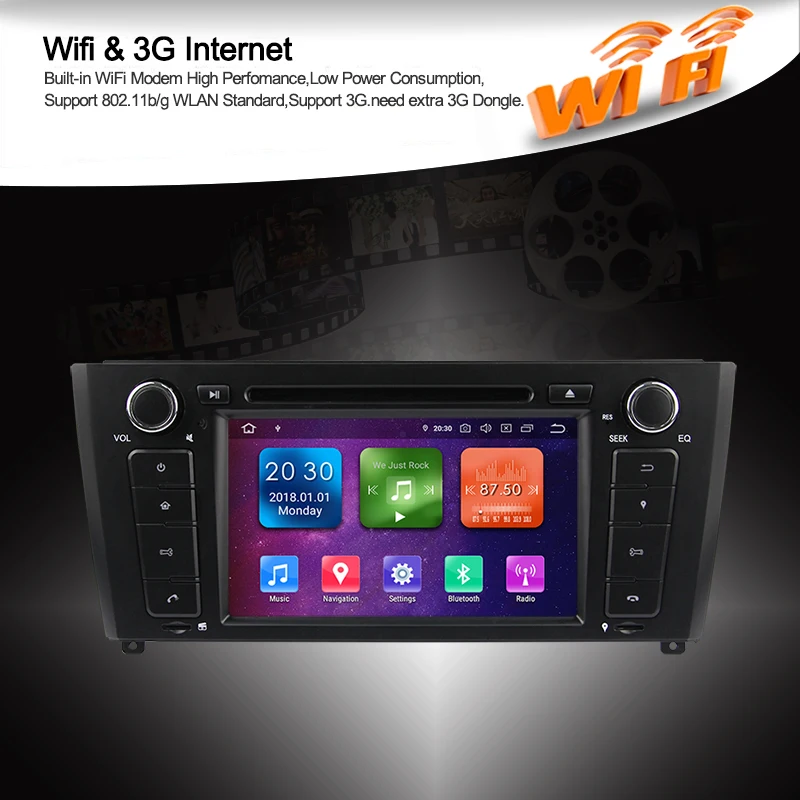 Cheap Android 9.0 Octa Core 4G RAM 32G ROM GPS Navigation 7 " Car DVD Player for BMW E81/E82/E87/E88 2004-11 with Radio/Bluetooth/RDS 11