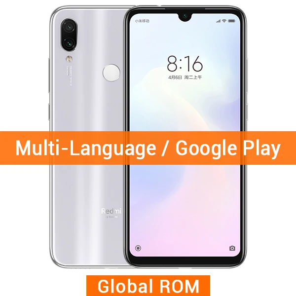 Xiaomi Redmi Note 7 Pro, 6 ГБ ОЗУ, 128 Гб ПЗУ, Note7 Pro, Смартфон Snapdragon 675, четыре ядра, 6,3 дюймов, 48 МП, две камеры, 4000 мАч - Цвет: Global ROM White