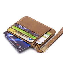 

Brand Business Credit Card Bag Genuine Leather id Card Holder Vintage Coin Purse Women Card Bag Multifunctional Card Pockets