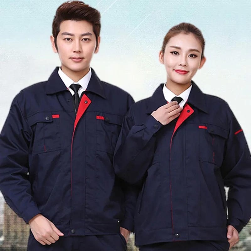 

Spring And Autumn Long Sleeve Labor Suit Work Suit Men's Wear-Resistant 4S Shop Car Electric Welding qi xiu Service