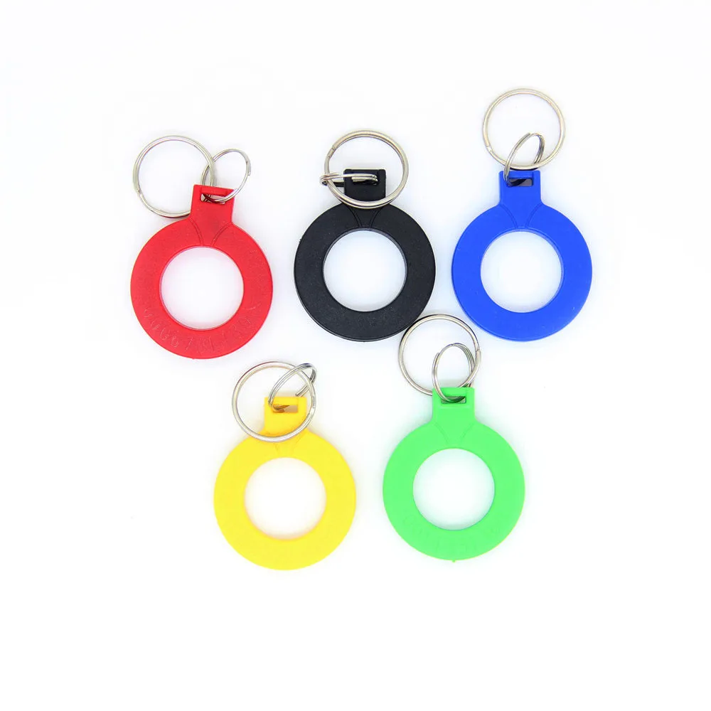 

1pcs Circular Red Black Blue Yellow Green Keyfob 125khz EM4100 TK4100 ID Key Fob RFID Band Read Only Access Control Card
