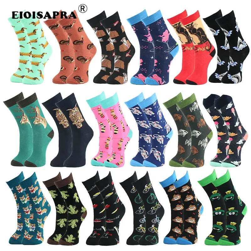 

[EIOISAPRA]Autumn/Winter Combed Cotton Tide Socks Streets Trend Casual Funny Men Socks Skarpetki Calcetines Hombre Divertido Sox