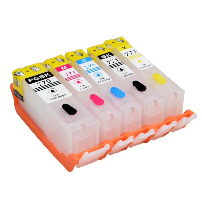 5 шт. PGI-770 CLI-771 многоразовые картриджи для canon MG5770 MG6870 TS5070 TS6070 TS8070 с чипом ARC для canon 770 PGI770
