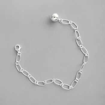 

100% 925 sterling silver bracelets for women wrist chain 2020 friends gifts, minimalist ball bracelets & bangles jewellery