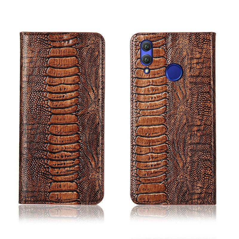 

Ostrich foot pattern genuine leahther phone bag for Huawei Honor Note 10 magnetic phone case for Huawei Honor Note 8 flip cover