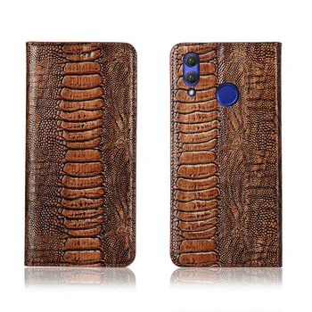 

Ostrich foot pattern genuine leahther phone bag for Huawei Honor Note 10 magnetic phone case for Huawei Honor Note 8 flip cover