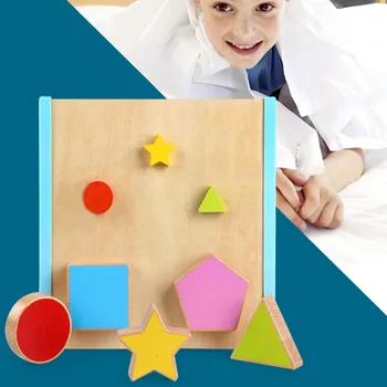 

New Multi-color Baby Early Learning Wood Mathematical Development Intelligence Fraction Board Kids Wooden Education Puzzle Toy
