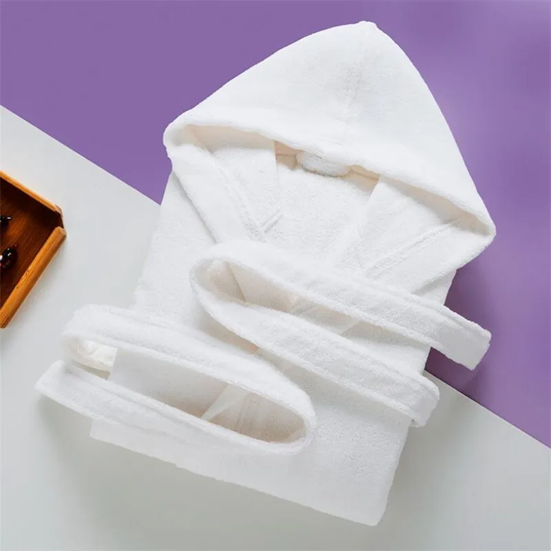 100% Cotton Toweling Terry Bath Robe Unisex Lovers Soft Bathrobe Men Women Nightgown Sleepwear Male Casual Home Hotel Bathrobe