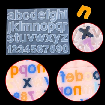 

Alphabet Number Silicone Pendant DIY Crystal Dropper Mold Ornament Letter Silica Gel Resin Mold Ornament Pendant Decoration Mold