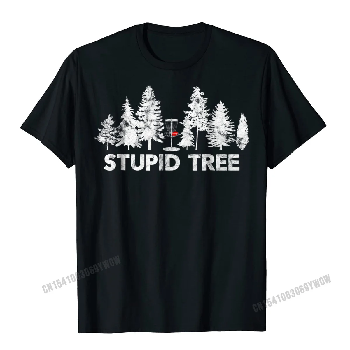 2021 Discount Men Top T-shirts Crewneck Short Sleeve 100% Cotton Crazy Tops Tees Design Tops & Tees Drop Shipping Funny Disc Golf Shirt For Men Women and Kids Stupid Tree__638 black