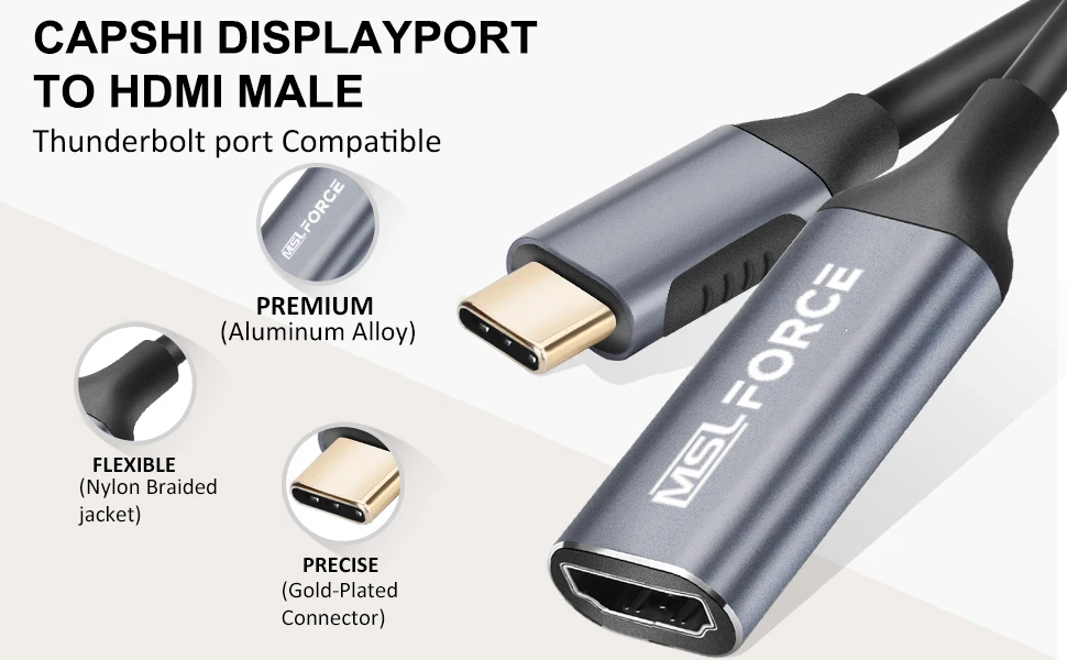 MSL Тип C к HDMI адаптер USB 3,1 USB-C к HDMI адаптер конвертер «Папа-мама» для MacBook huawei Matebook samsung S8