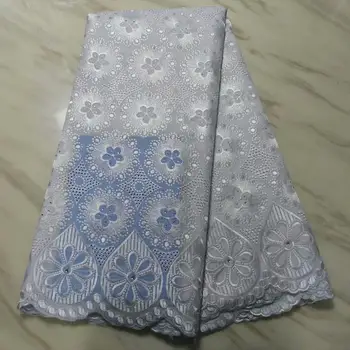 

2020 African lace fabric cotton lace fabric guipure lace fabric in white /purple/wine/royal blue color high quality 5 yards
