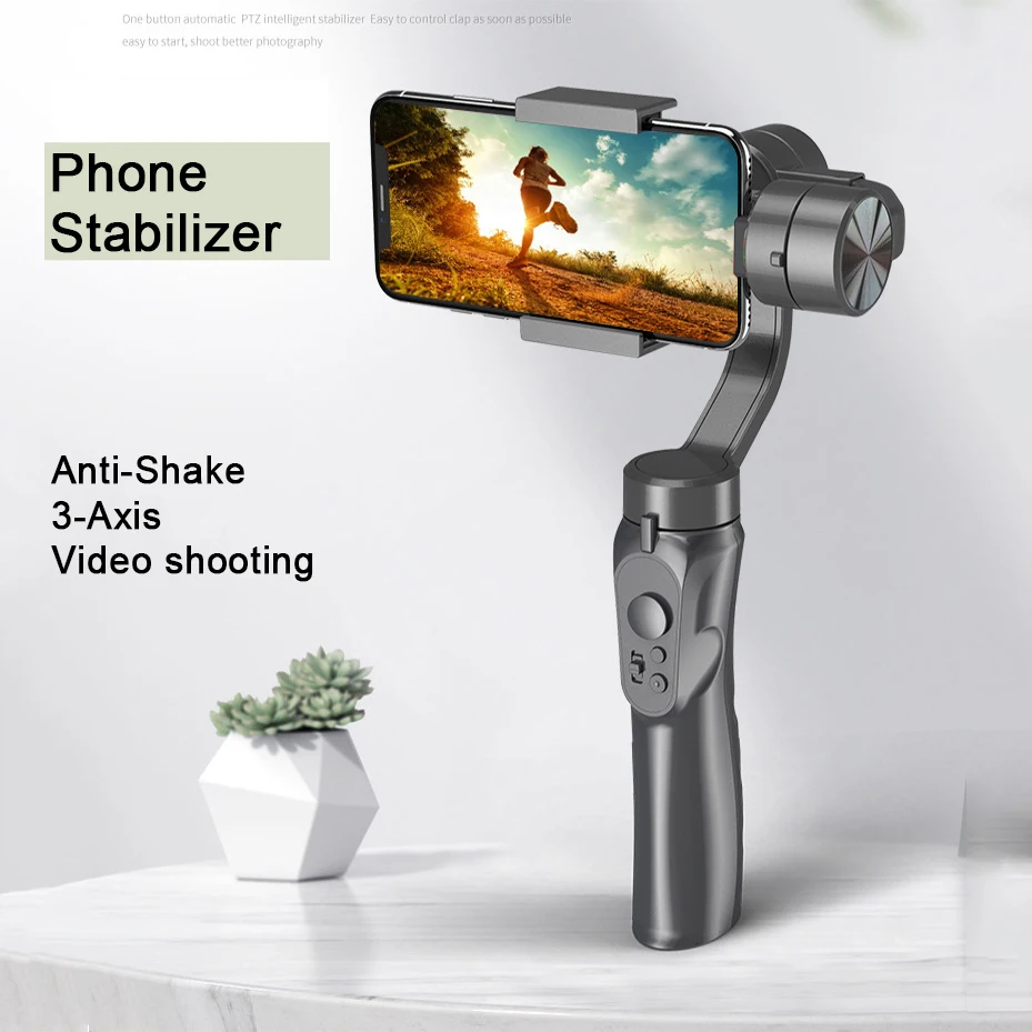 Handheld Phone Gimbal Stabilizer 3-Axis  PTZ Tripod  Anti-Shake For Smartphone Vlog iPhone/Samsung/Huawei/Xiaomi/Universal