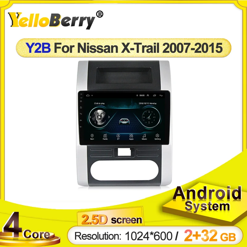 yelloberry 2 din no DVD Car Radio Multimedia Video Player Navigation GPS for Nissan X-Trail T31 T32 XTrail 2007-2015 wifi | Автомобили и