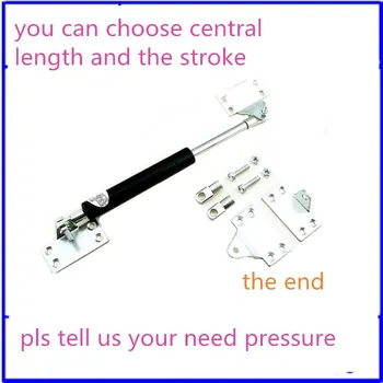

2pcs/lot Pressure 30N to 1000N force 160-800mm central distance,60-240mm stroke, pneumatic Gas Spring, Lift Prop Damper end