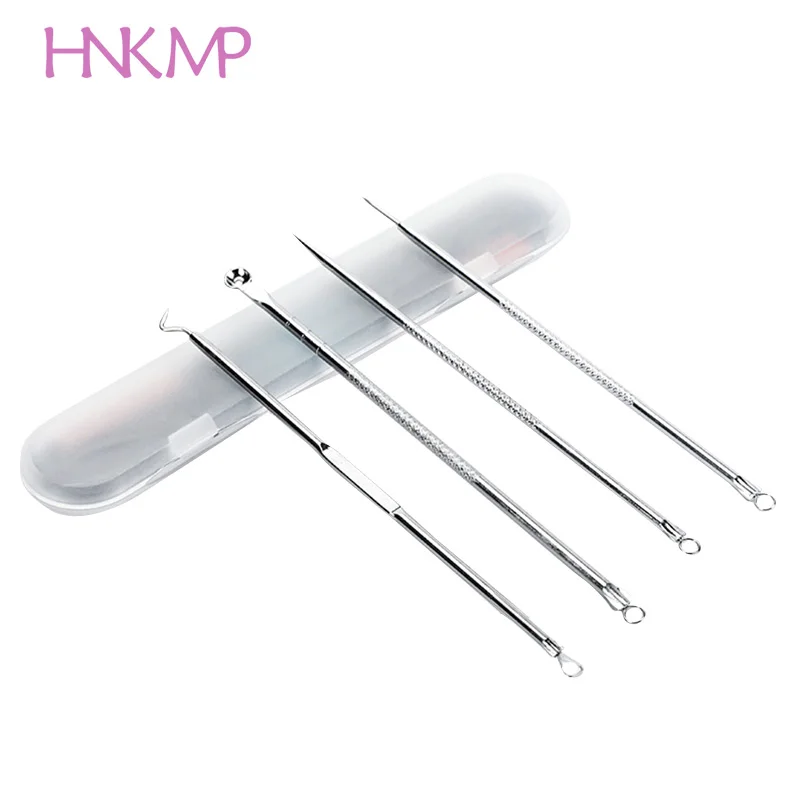 

HNKMP Blackhead Comedone Acne Pimple Blackhead Romover Tool Needles Facial Pore Cleaner Deep Cleansing Tool Face Skin Care 4Pcs
