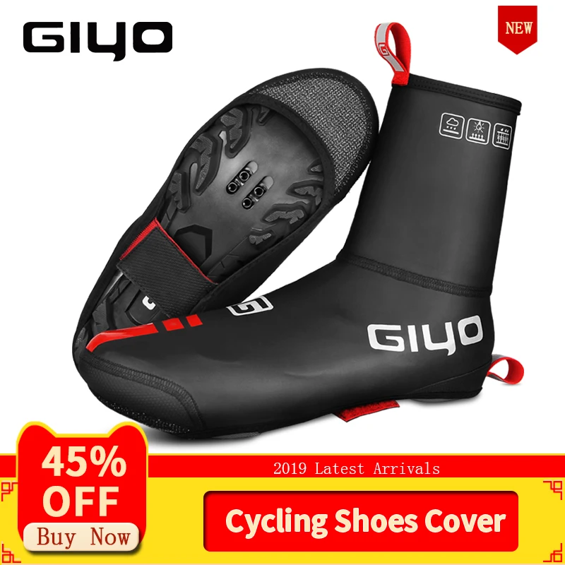 Giyo Waterproof Windproof Cycling Road Bike Lock Shoes Covers Thermal Bicycle Overshoes Winter