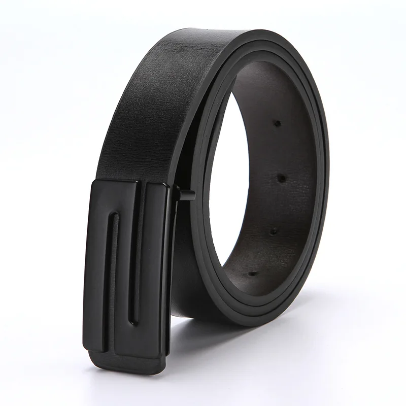

Men's Quality Design Genuine Leather Black Fashion Belts Male Jeans Waist Belt Apparel Accessories for Men and Women