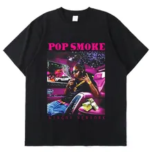 Vintage Cool Rap Pop Smoke Men Women T Shirt Oversized  Casual O Neck Hip Hop Short Sleeve T-Shirt Streetwear Men Tee Shirt